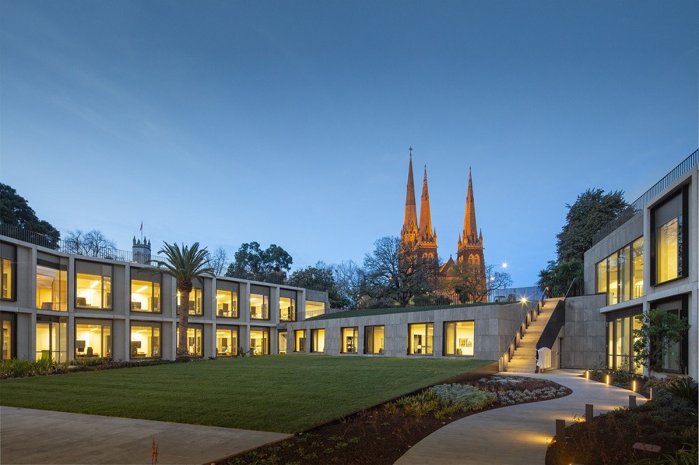 ampliamento parlamento melbourne cortile centrale