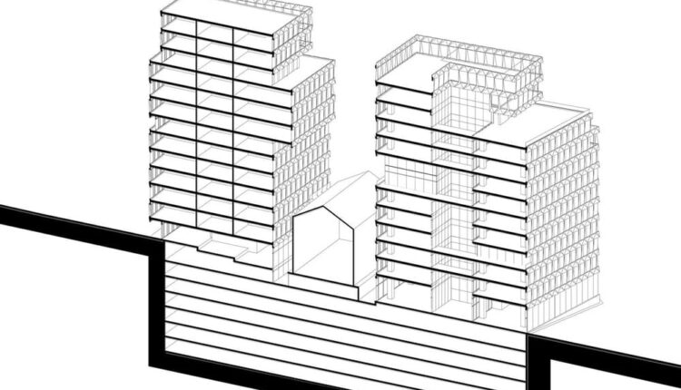 Sezione assonometrica dell'intervento