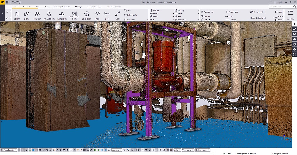 tekla structures progetto bim nuvole punti