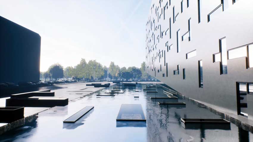 Rendering 3D del nuovo headquarters del Gruppo CAP. Photo: Luca Stortoni, Paris