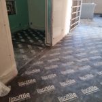 Lo strato IsolTile posato nel cantiere di Gravedona