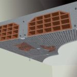 Render di uno dei sistemi antisfondellamento del solaio