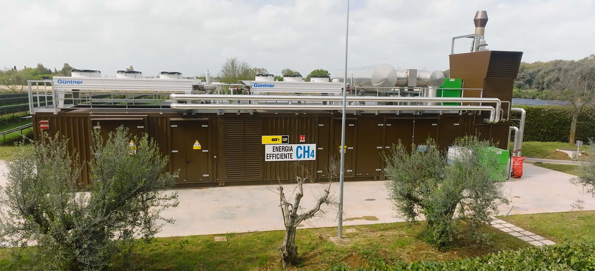 Immagine dell'impianto di trigenerazione che Cgt ha realizzato presso lo stabilimento della Gelit