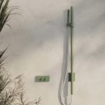 Saliscendi da esterno verde dalle linee essenziali