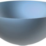 Lavabo di forma sferica prodotto fa Glass Design su progetto di Tonino Lamborghini Blue