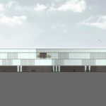 Prospetto Ovest dell'e-building