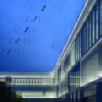 L'esterno del nuovo e-building progettato da MCA per Ferrari