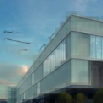 L'esterno del nuovo e-building progettato da MCA per Ferrari