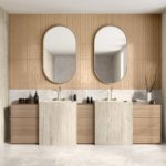 Calde piastrelle petal per dare carattere ad un bagno moderno