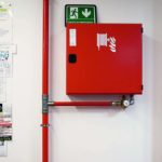 L'armadietto che custodisce la manichetta antincendio