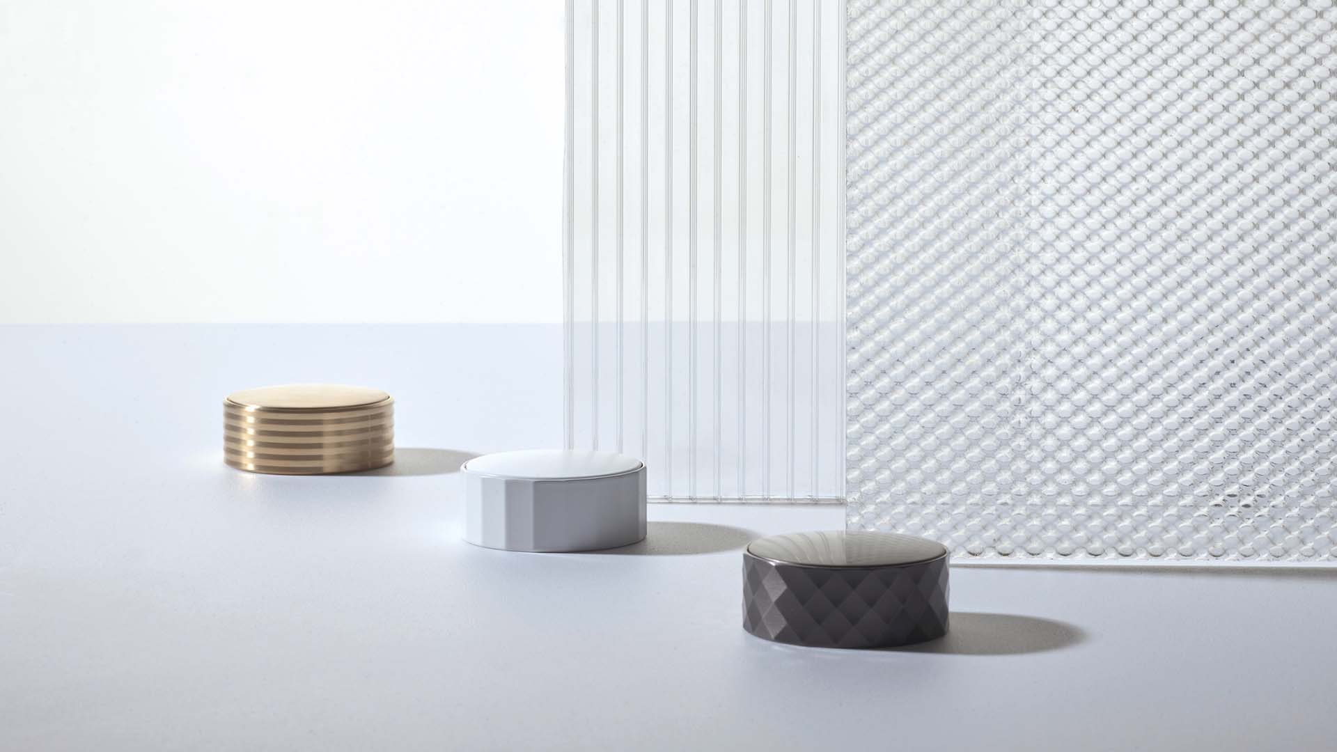 Fima manopole della collezione Texture nelle diverse colorazioni