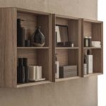 Complementi d'arredo scaffali quadrati rovere