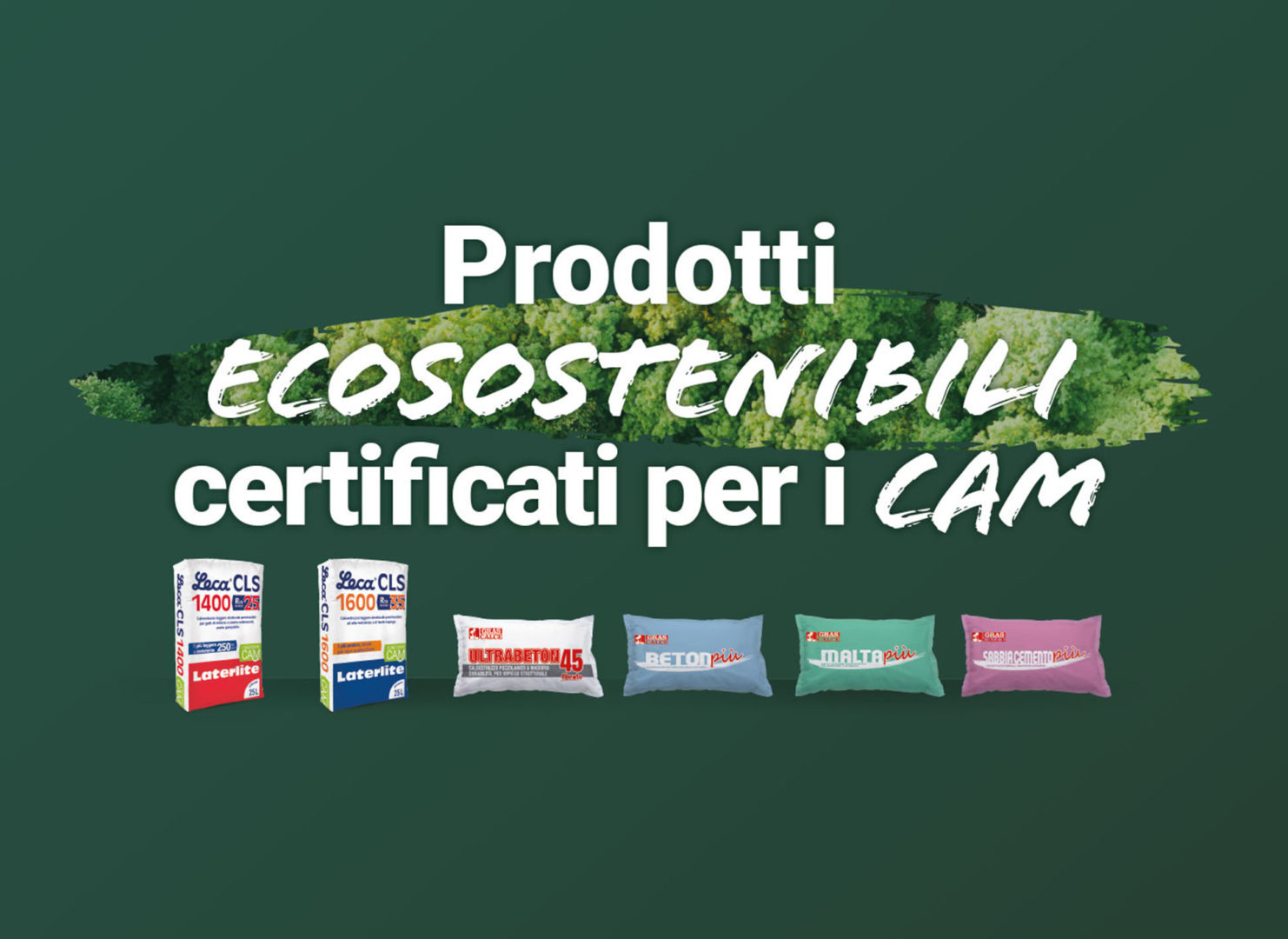 Laterlite prodotti ecosostenibili certificati per i CAM, criteri ambientali minimi