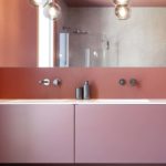 Ambiente rosa che esalta le cromature Ritmonio ph. Enrico Dal Zotto - Eclisse_D35 in finitura brushed black chrome