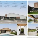 villa realizzata a Pandino in provincia di Cremona tavola di progetto delle facciate