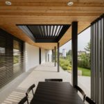 villa realizzata a Pandino in provincia di Cremona patio