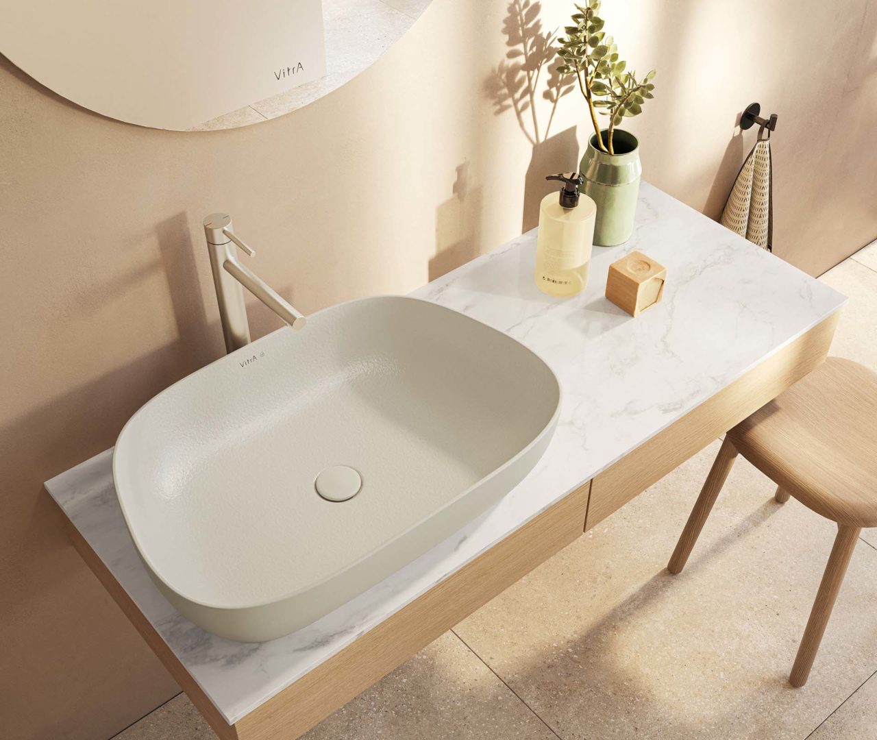 Vitra il lavabo realizzato al 100% con materiali di scarto riciclati