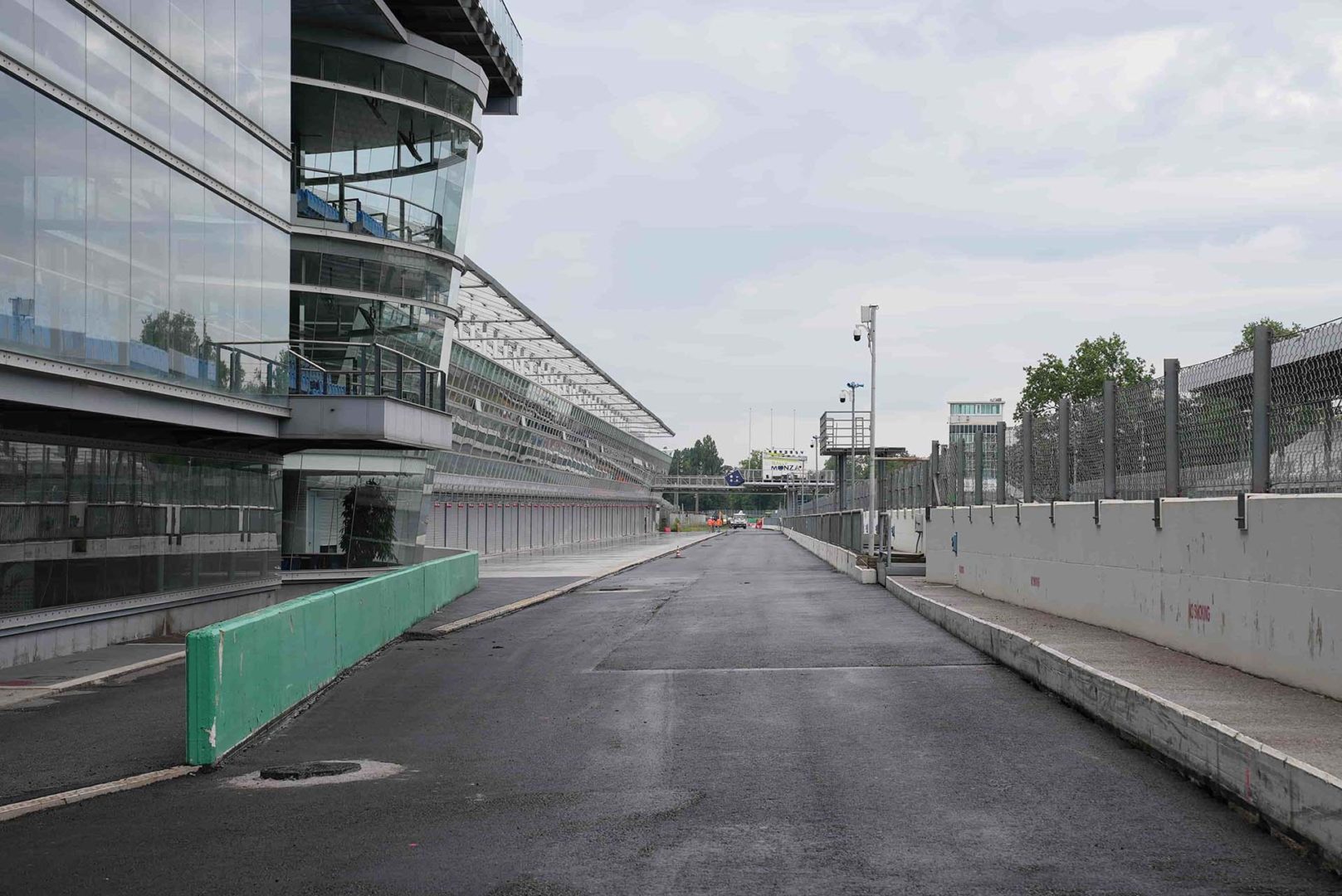 L'autodromo di Monza dove sono stati realizzati lavori di riammodernamento con prodotti Mapei