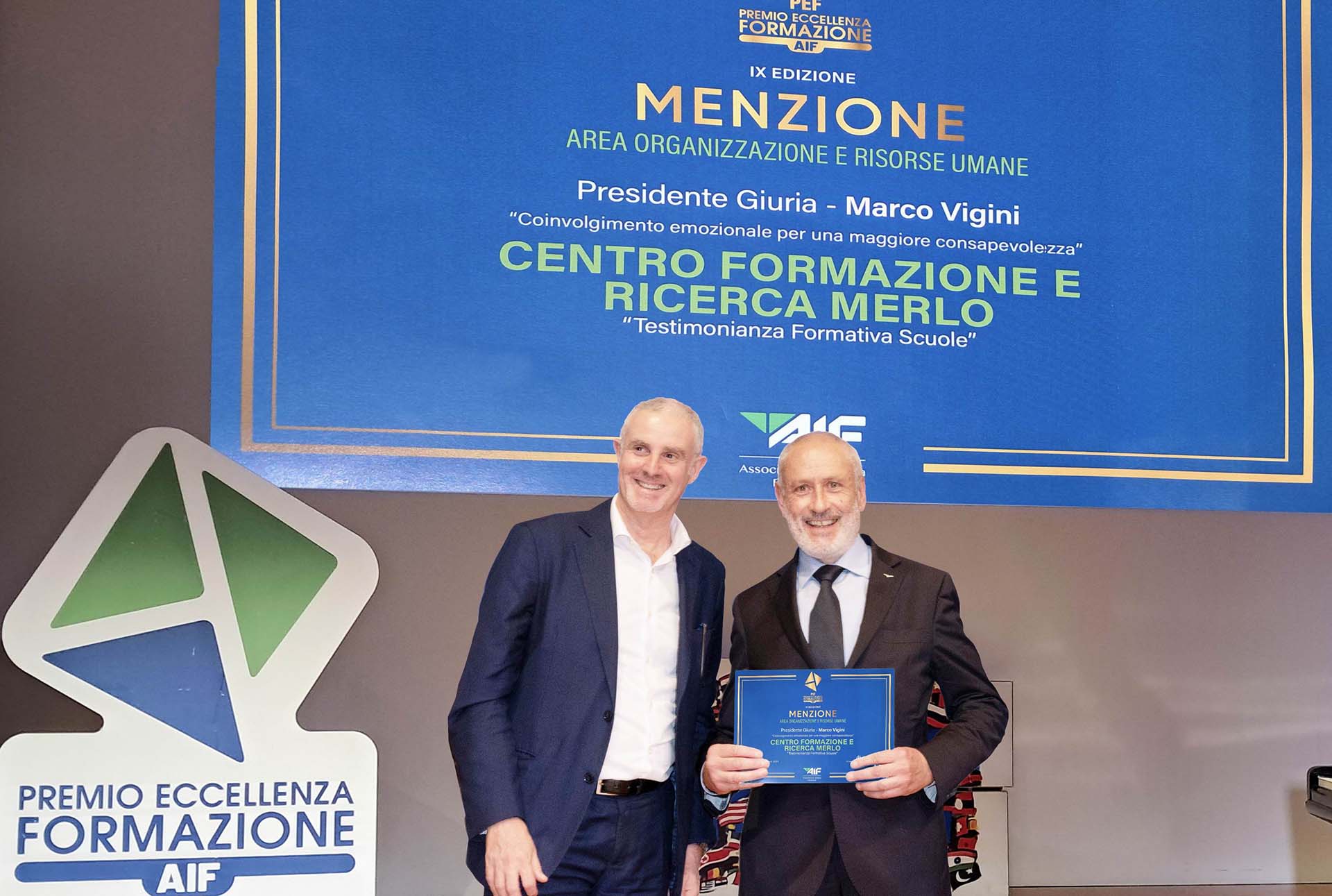 Cfrm Paolo Peretti direttore Centro e Marco Vigini presidente giuria