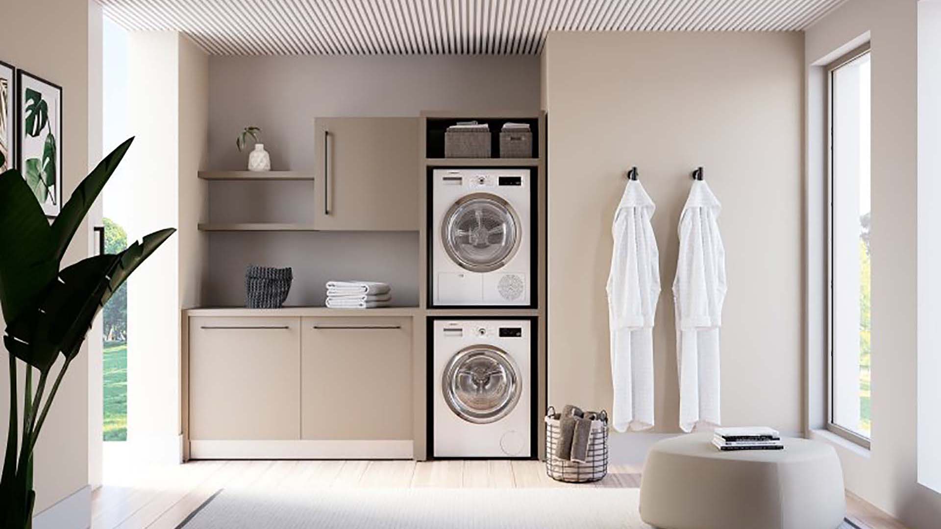 smartop sistema di arredo modulare per spazio lavanderia