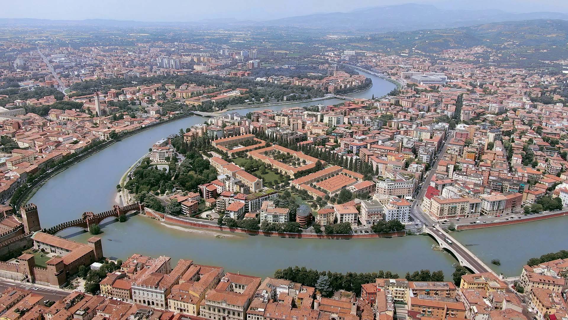Veduta area di Verona