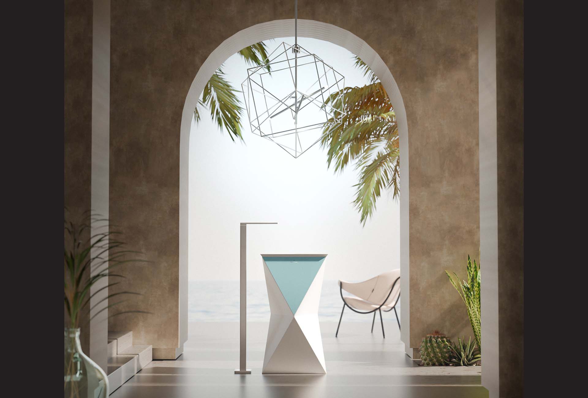 nuovo e affascinante lavabo freestanding firmato Tonino Lamborghini