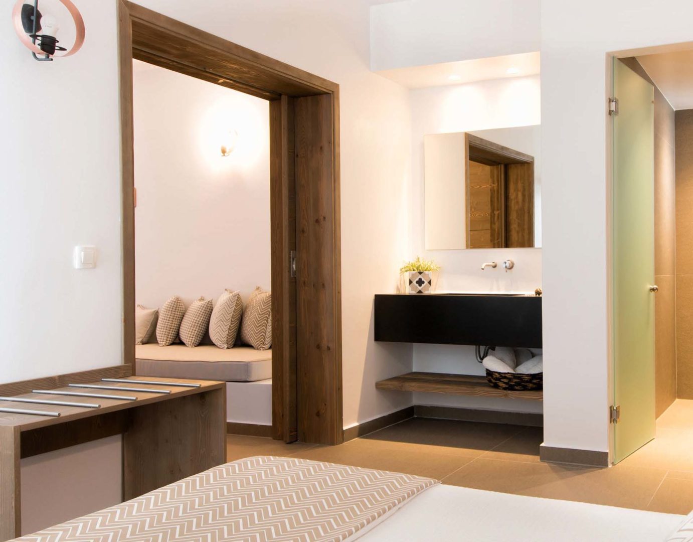 Una delle camere della Villa Kelly Rooms & Suites