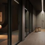 ambientazione doccia finitura argilla spazzolato