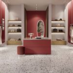 Casalgrande Padana gres porcellanato per pavimenti sopraelevati in negozio