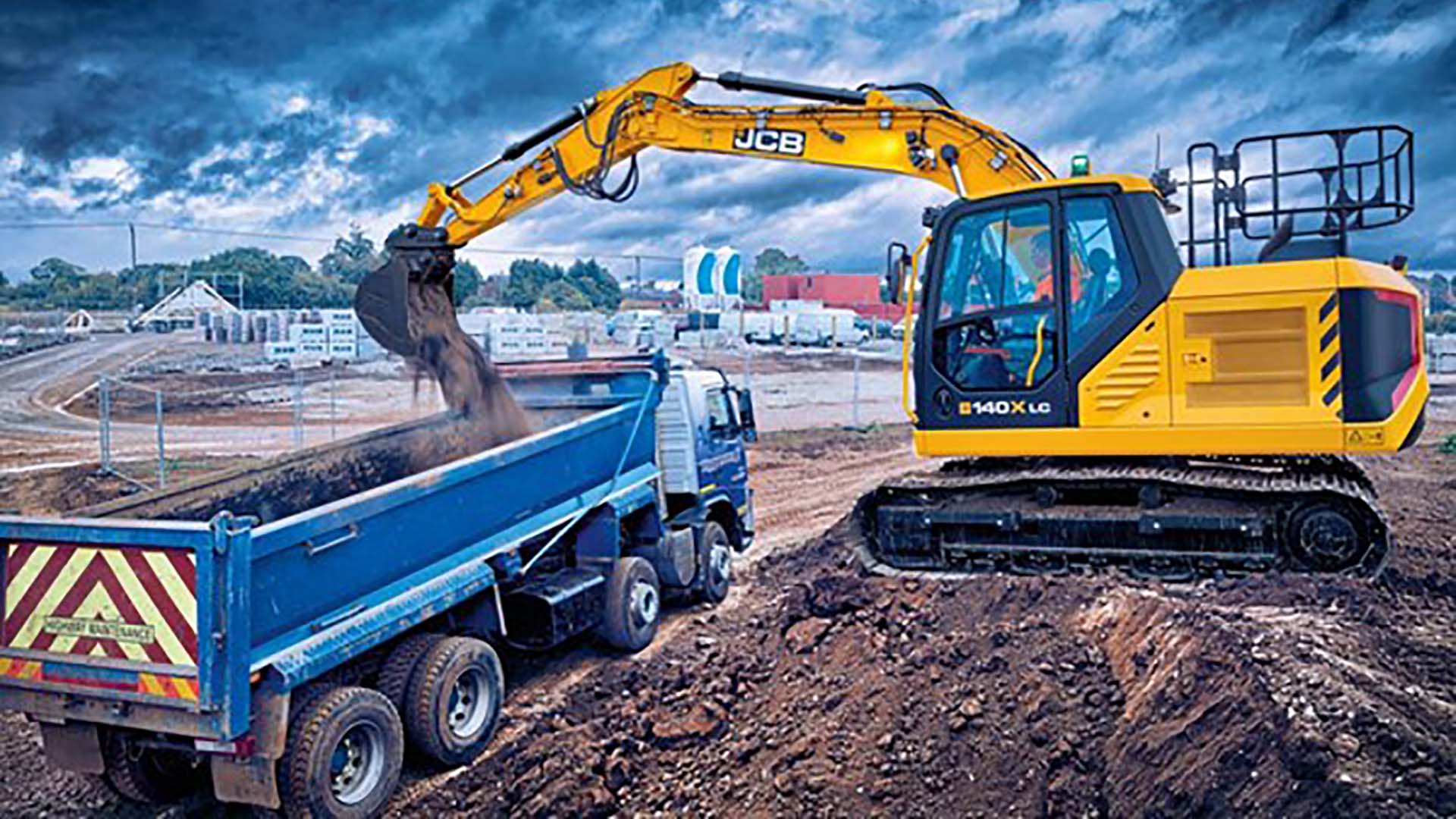 Escavatore Jcb al lavoro