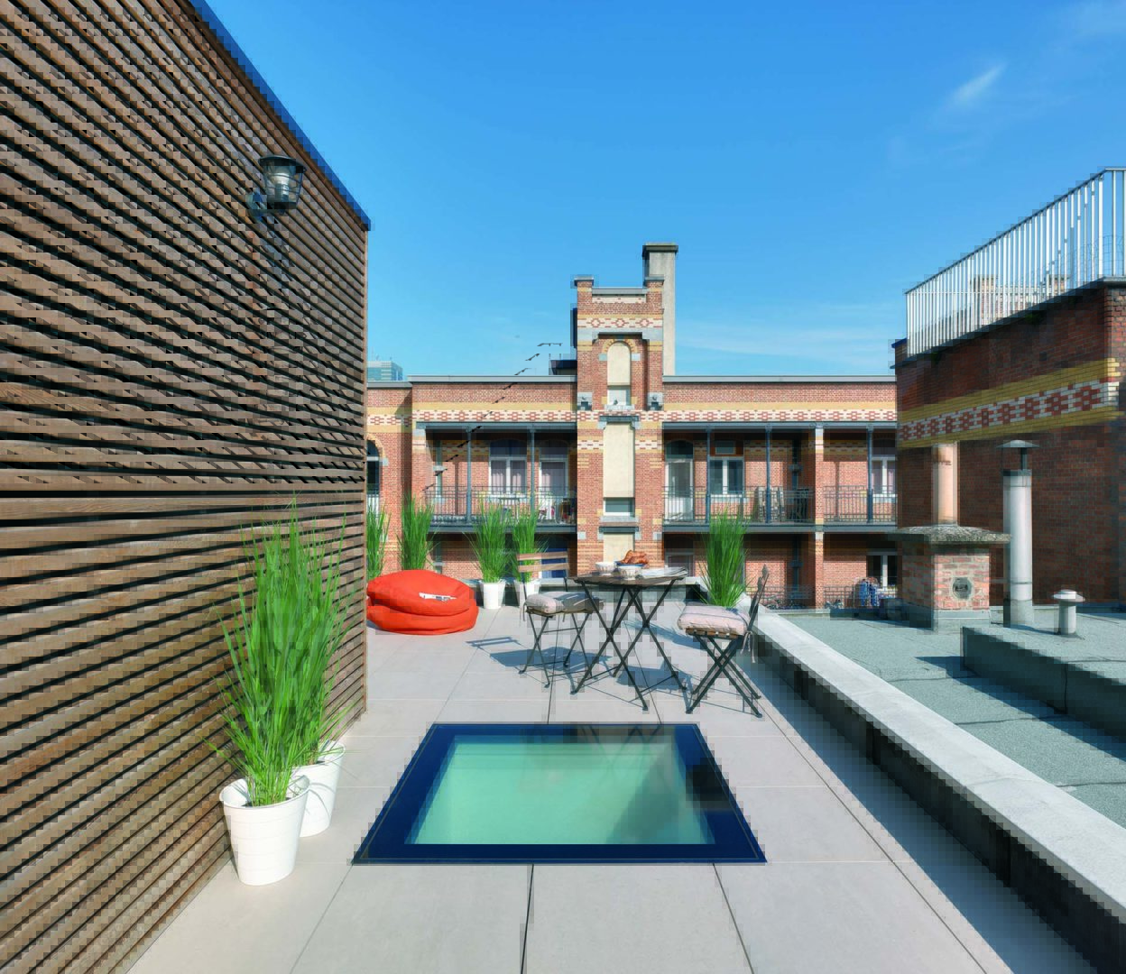 Fakro finiestra DXW installata su un tetto a balcone