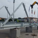 Montaggio in cantiere della carpenteria metallica