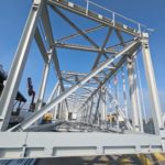 Montaggio in cantiere della carpenteria metallica