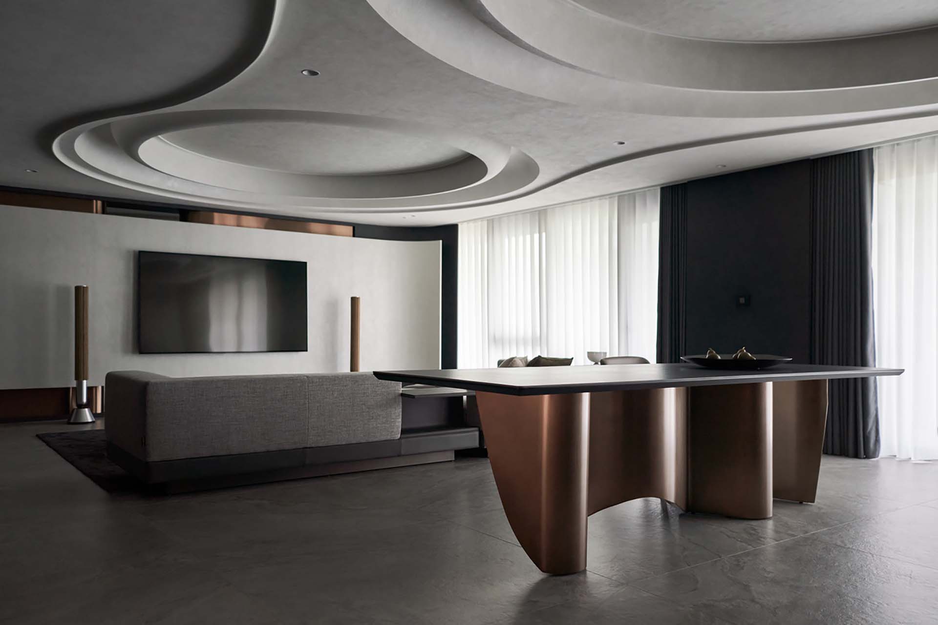 Novacolor linee curve per le finiture decorative dell'ambiente living
