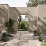 Vitra Tiles Naturalux posato all'esterno di una villa