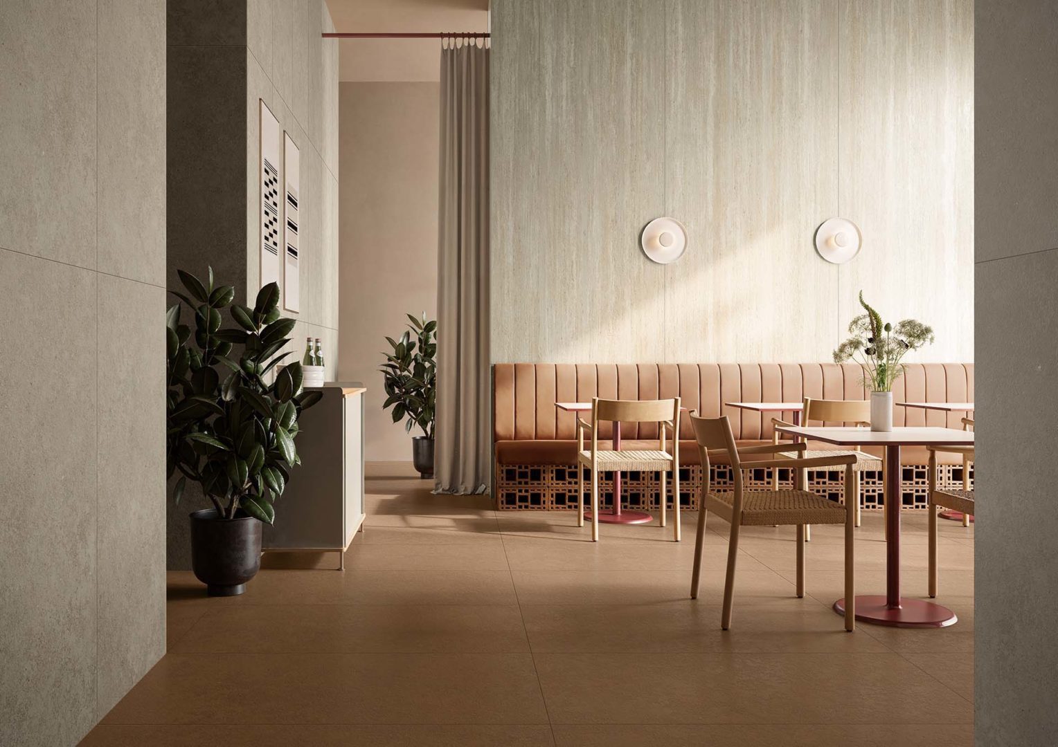 Vitra Tiles Novatone ambientato in un Cafe