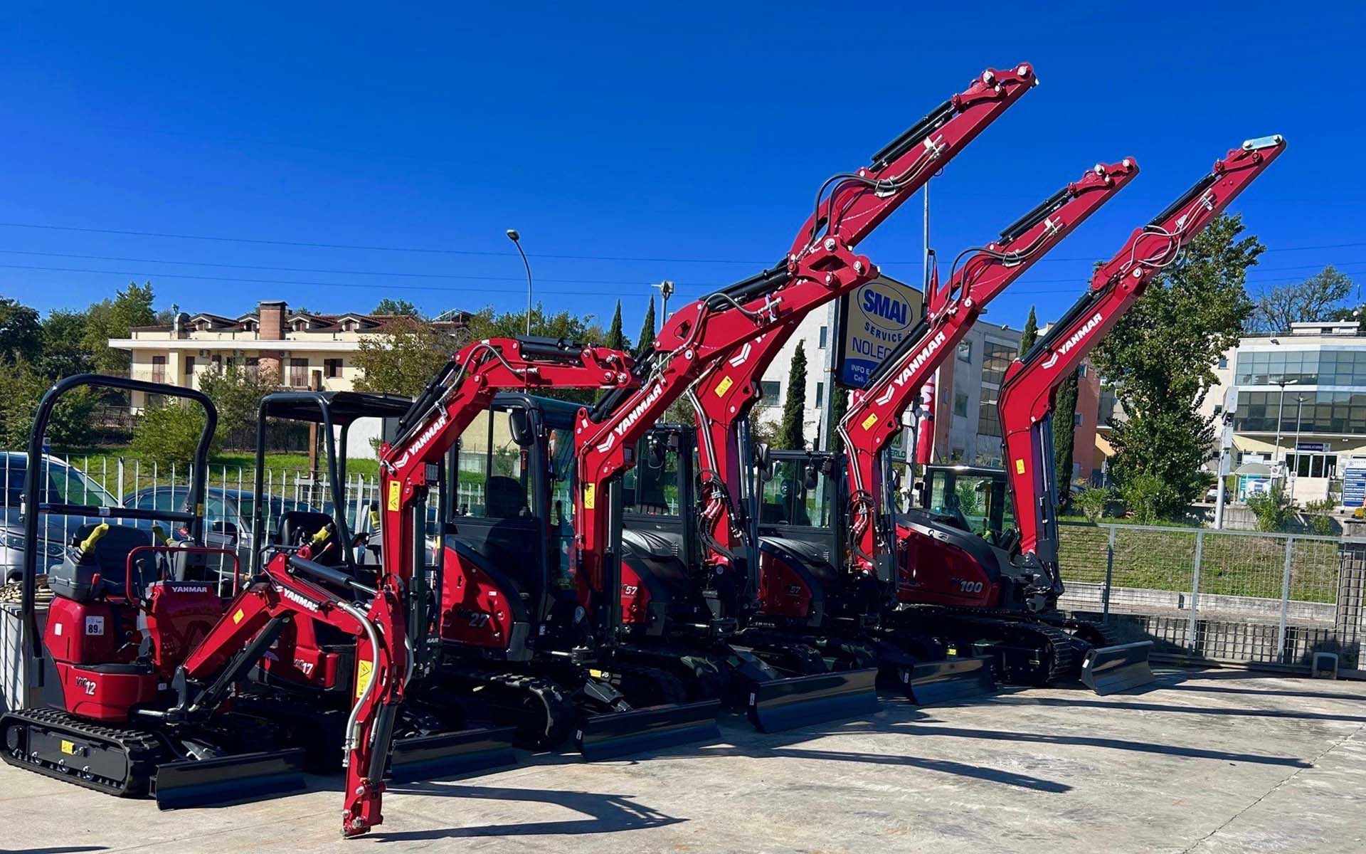 Yanmar una parte del parco macchine di Smai Service