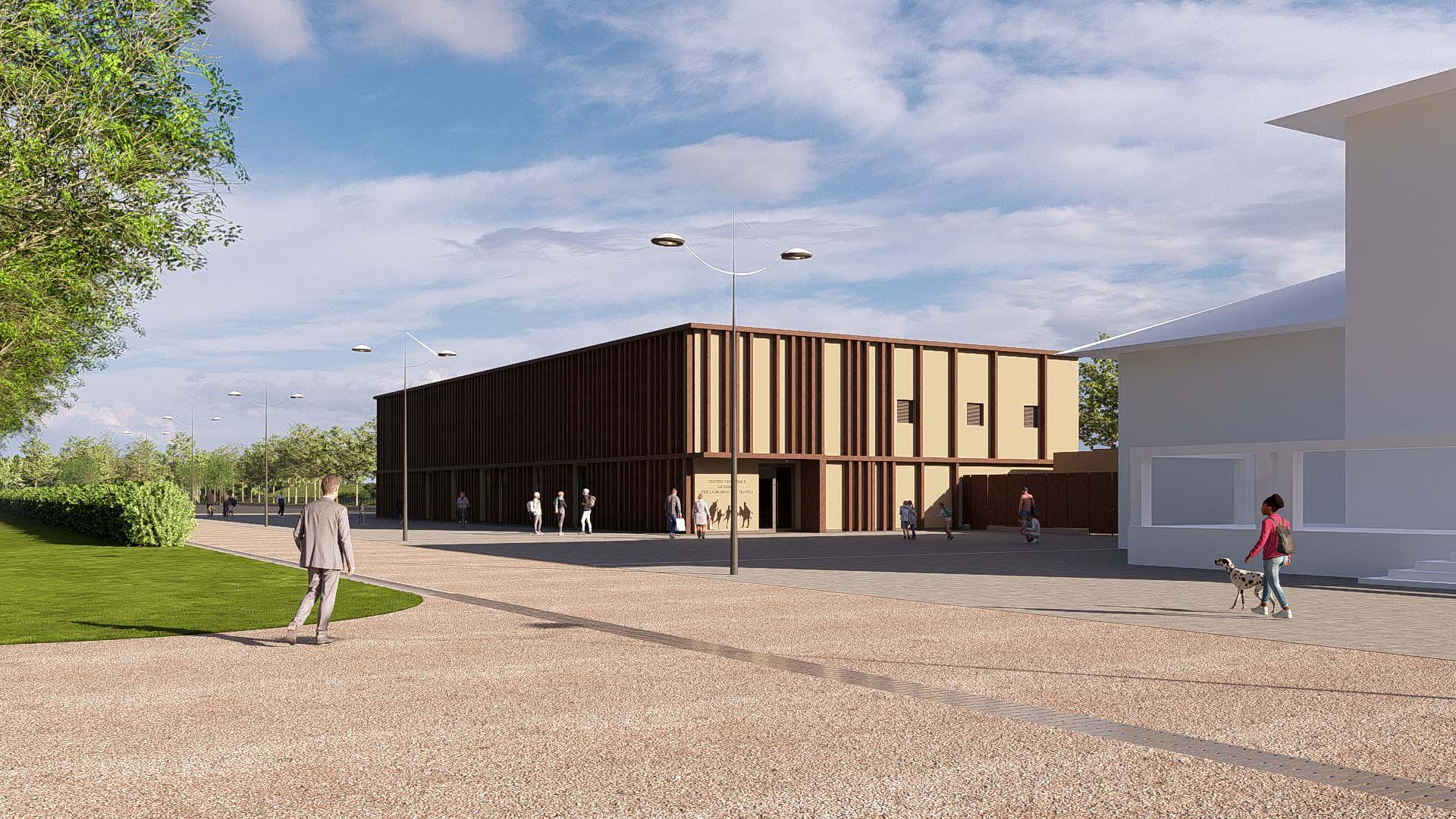 Mazzei Architects render ex bocciodromo di Mantova