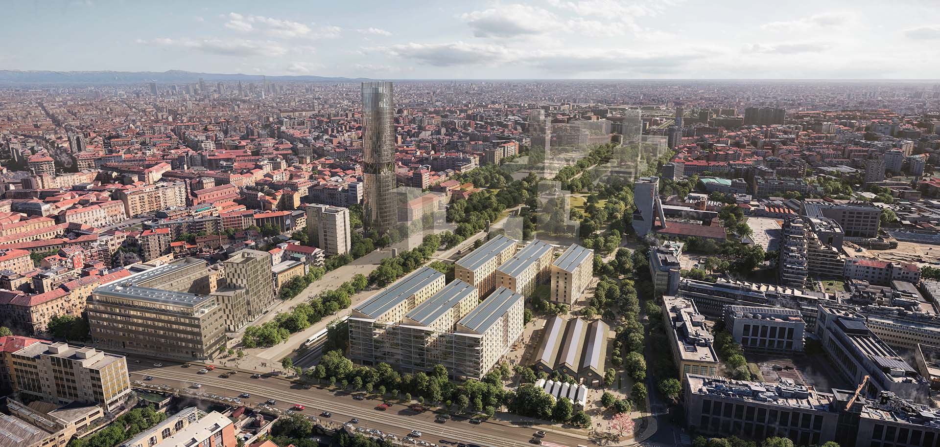 Coima render del villaggio olimpico
