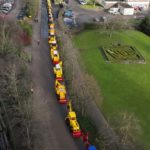 Jcb Il lungo corteo di terne storiche