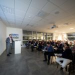 Manitou Italia sessione plenaria intervento di Giacomo Borghi responsabile comunicazione ed eventi