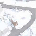 Schematizzazione posa pilastri Ncs e posa solaio in pannelli alveolari