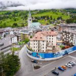Vista cantiere Hotel Ampezzo
