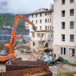 Vista cantiere durante le demolizioni