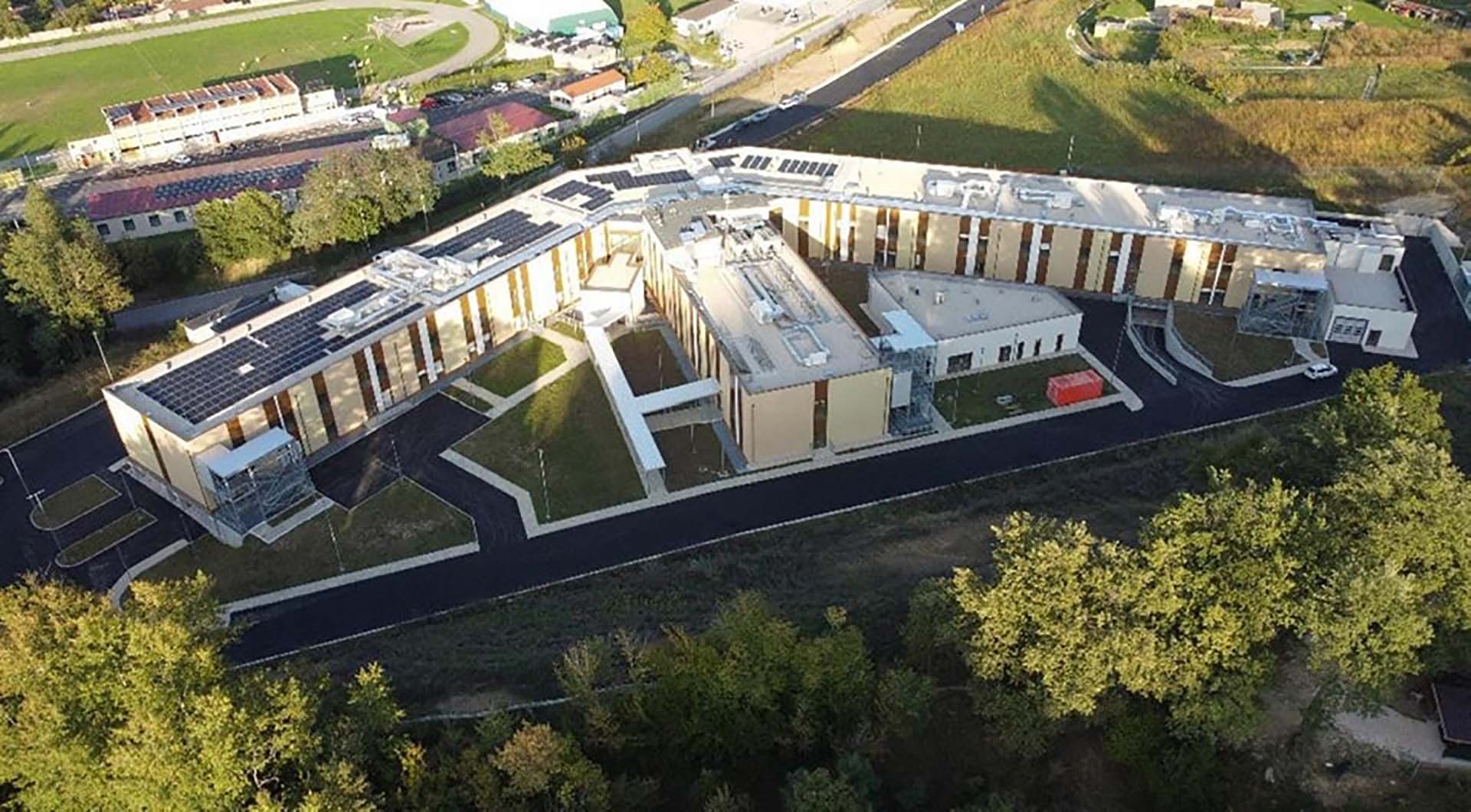 Il nuovo Ospedale di Amandola visto dall'alto