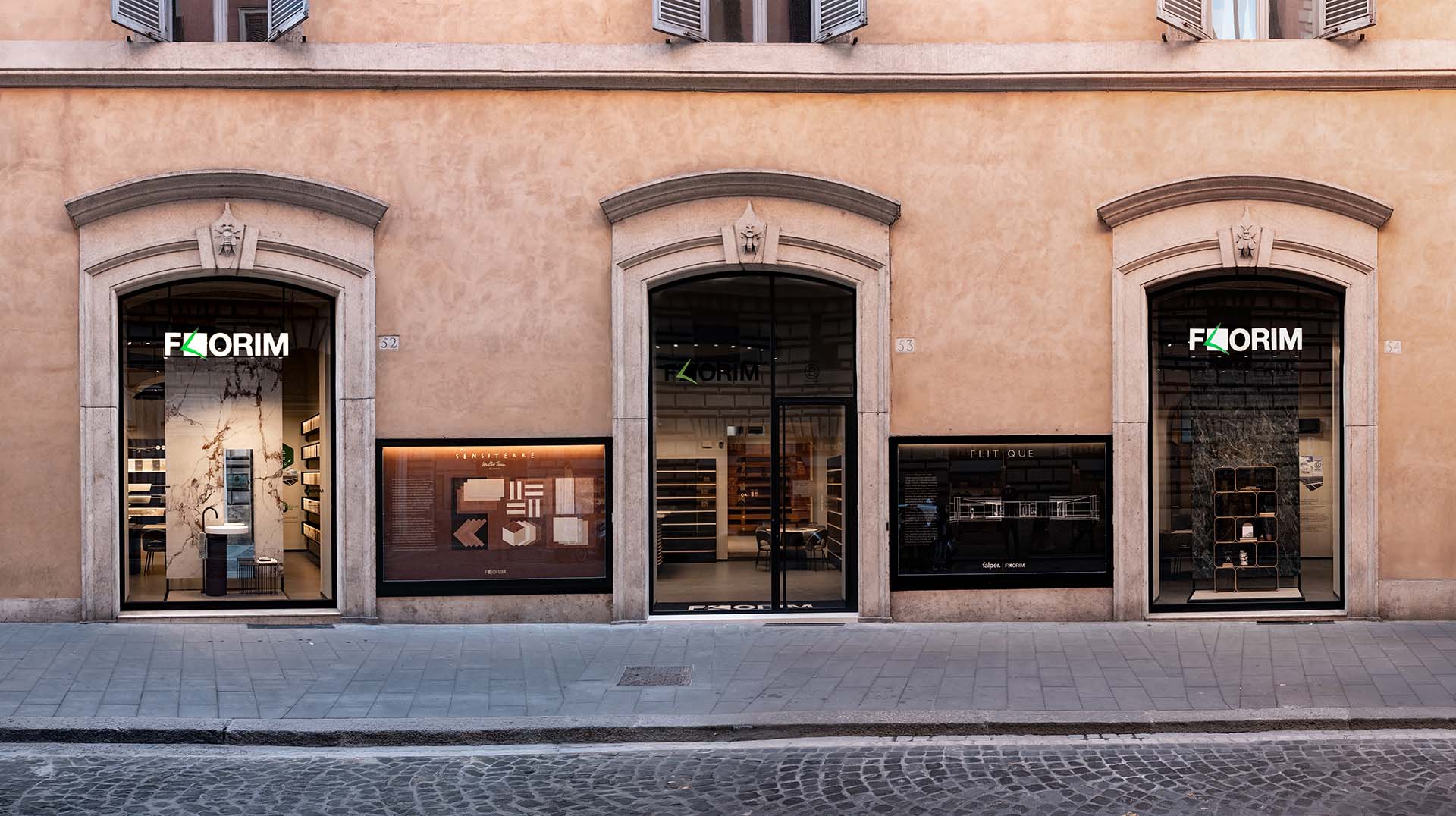 Florim Flagship Roma visto dall'esterno