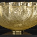 Glass Design Venezia clear gold powder primo piano