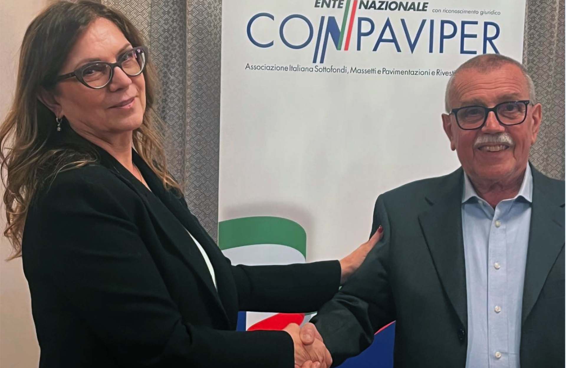 Passaggio di consegne da Enzo Parietti a Mariangela Marconi alla presidenza di Conpaviper
