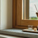 Navello dettaglio della finestra in legno della linea omero casa del quattrocento a cuneo