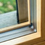 Navello dettaglio della finestra in legno della linea omero casa del quattrocento a cuneo